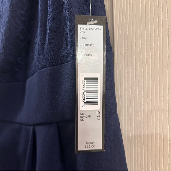 Chelsea Rose Navy sleeveless dress NWT women's Size 10 - Picture 3 of 8